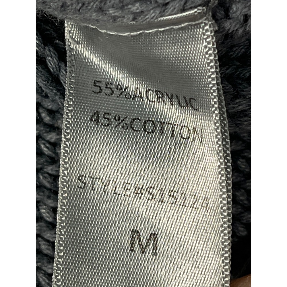 Mustard Seed Heathered Slate Gray Oversized Exposed Seam Knit Sweater Medium‎ - Picture 8 of 10